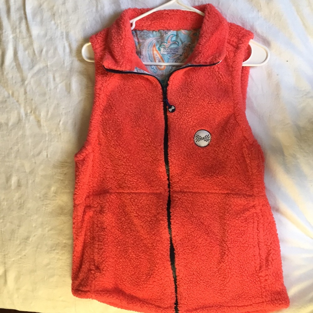 Sherpa hot pink sweater vest